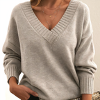 Women’s Winter V Neck Sweater | Warm