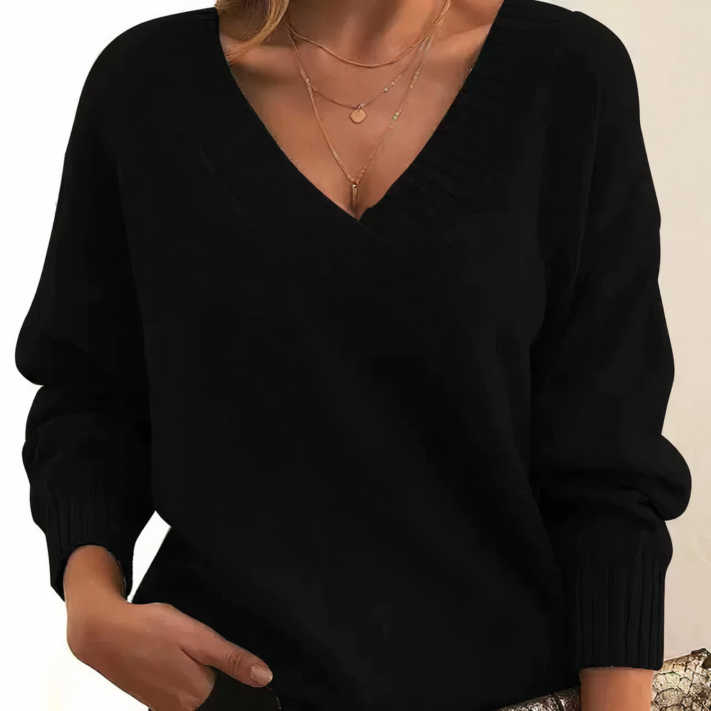 Women’s Winter V Neck Sweater | Warm