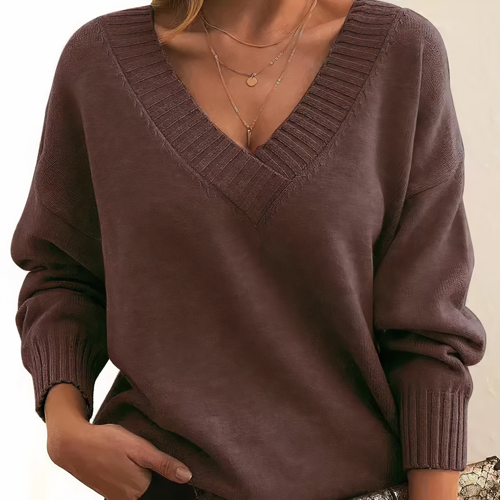 Women’s Winter V Neck Sweater | Warm