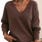 Women’s Winter V Neck Sweater | Warm