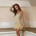 Women's Sparkling Fringe Cocktail Dress | Mini