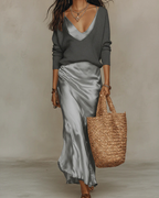 Women's Sweater and Maxi Dress Set | Elegant