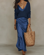 Women's Sweater and Maxi Dress Set | Elegant