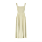 Women's Square-Neck Flared A-Line Dress | Midi