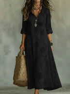 Women's Retro Ruffle Collar Dress | Sleek Fit