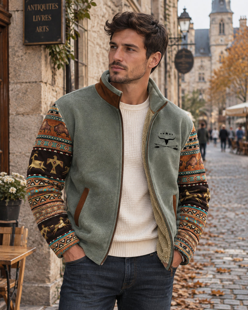Men's Long Sleeve Zip Up Jacket | Winter