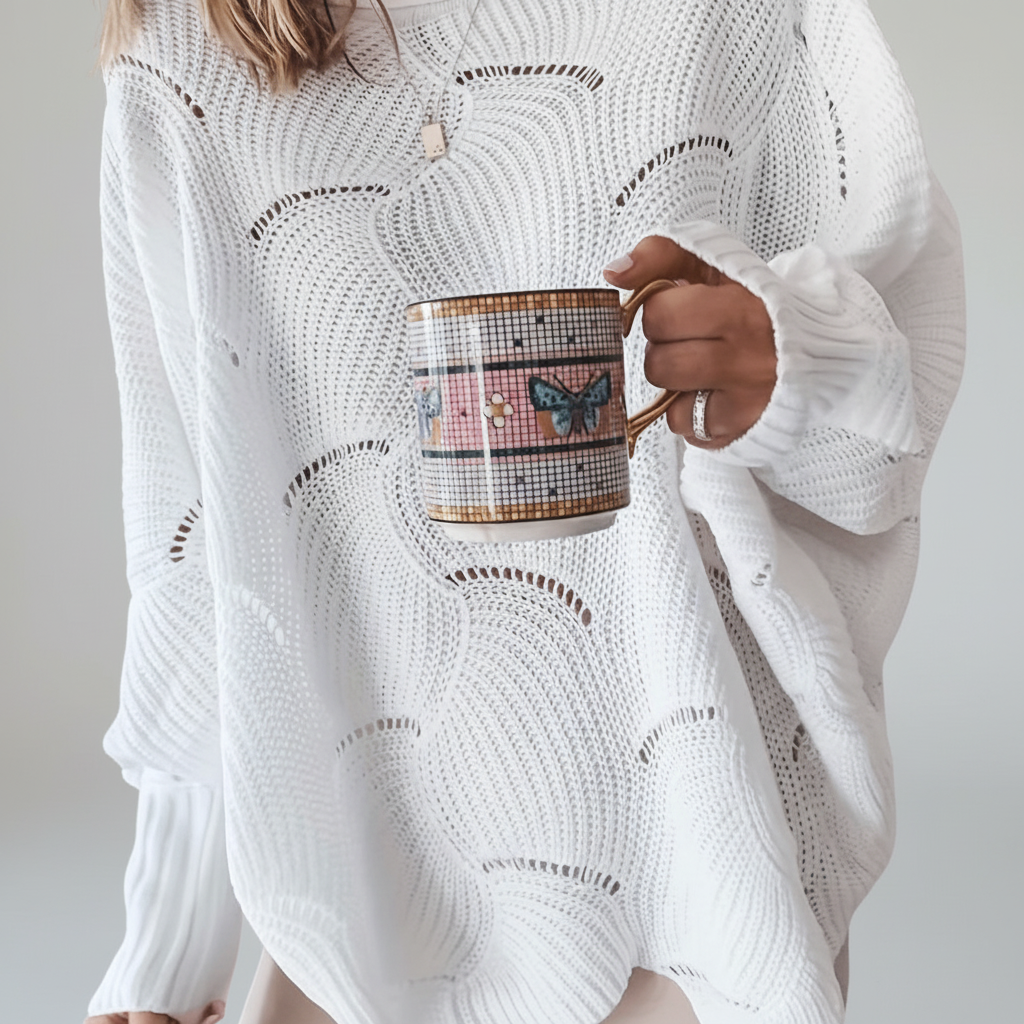 Women’s Winter Oversized Sweater | Asymmetric Hem