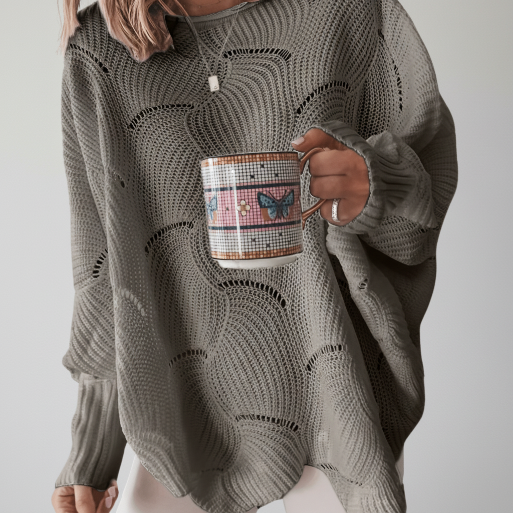 Women’s Winter Oversized Sweater | Asymmetric Hem