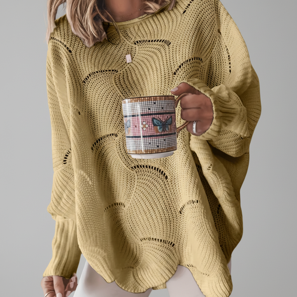 Women’s Winter Oversized Sweater | Asymmetric Hem