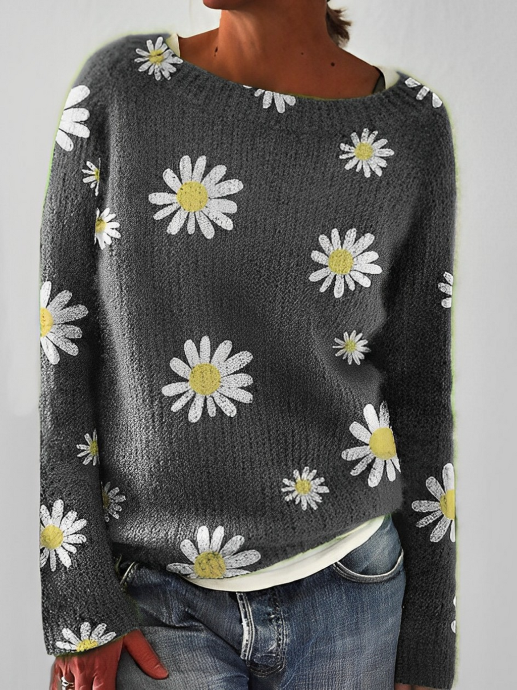 Women's Long Sleeve Ribbed Knit Sweater | Winter