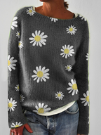 Women's Long Sleeve Ribbed Knit Sweater | Winter