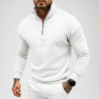 Men’s Minimal Quarter Zip Sweater | Stand Collar