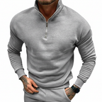 Men’s Minimal Quarter Zip Sweater | Stand Collar