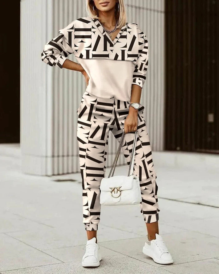 Women's Stylish Geometric-Print Set | Casual