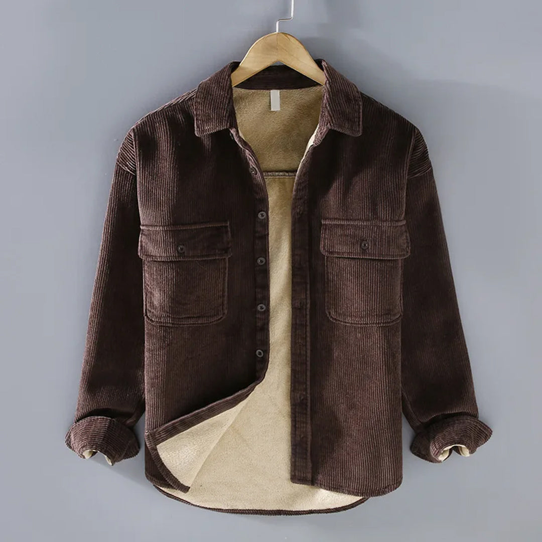 Men's Collar Long Sleeve Button Up Jacket | Casual