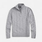 Men’s Winter Knit Quarter Zip Sweater | Long Sleeve