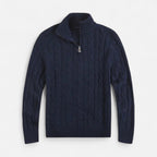Men’s Winter Knit Quarter Zip Sweater | Long Sleeve