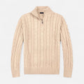 Men’s Winter Knit Quarter Zip Sweater | Long Sleeve
