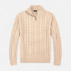Men’s Winter Knit Quarter Zip Sweater | Long Sleeve
