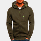 Men's Long Sleeve Winter Streetwear Hoodie | Zip Up