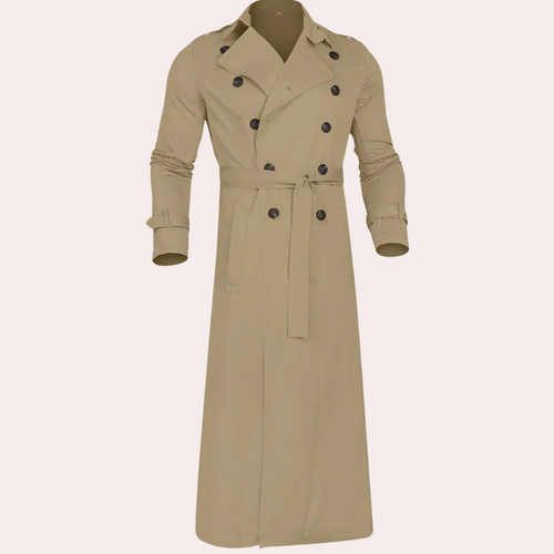 Men's Button Long Pockets Trench Coat | Winter