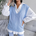 Women’s Stylish Ribbed Sweater Vest | Relaxed Fit