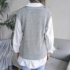 Women’s Stylish Ribbed Sweater Vest | Relaxed Fit