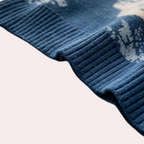 Men’s Oversized Printed Knit Sweater | Ribbed Trim