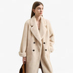 Women's Oversized Double Breasted Coat | Textured