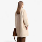 Women's Oversized Double Breasted Coat | Textured