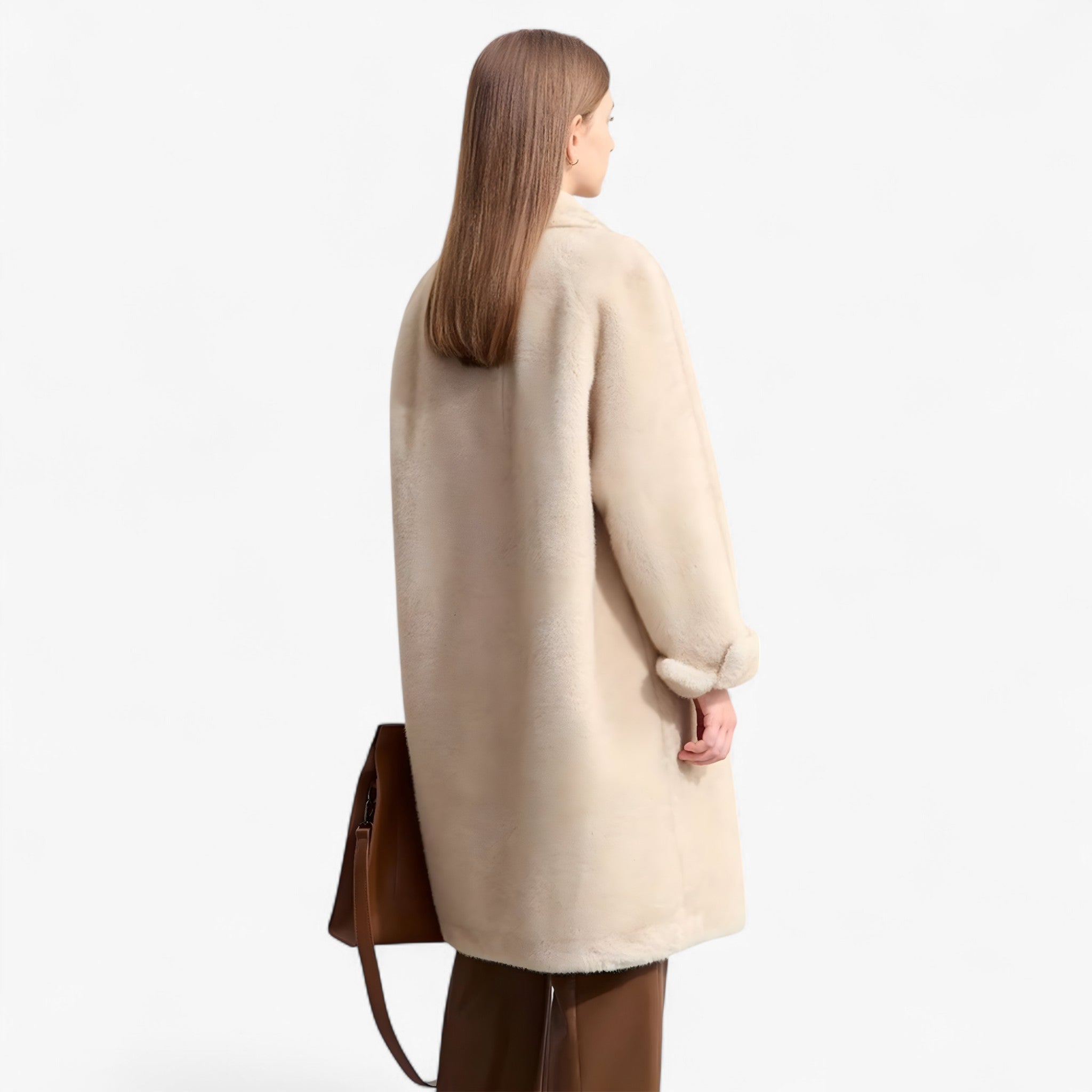 Women's Oversized Double Breasted Coat | Textured