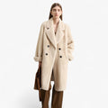 Women's Oversized Double Breasted Coat | Textured