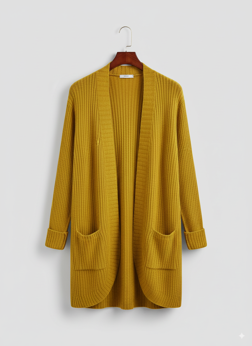 Women's Ribbed Open Front Cardigan | Winter