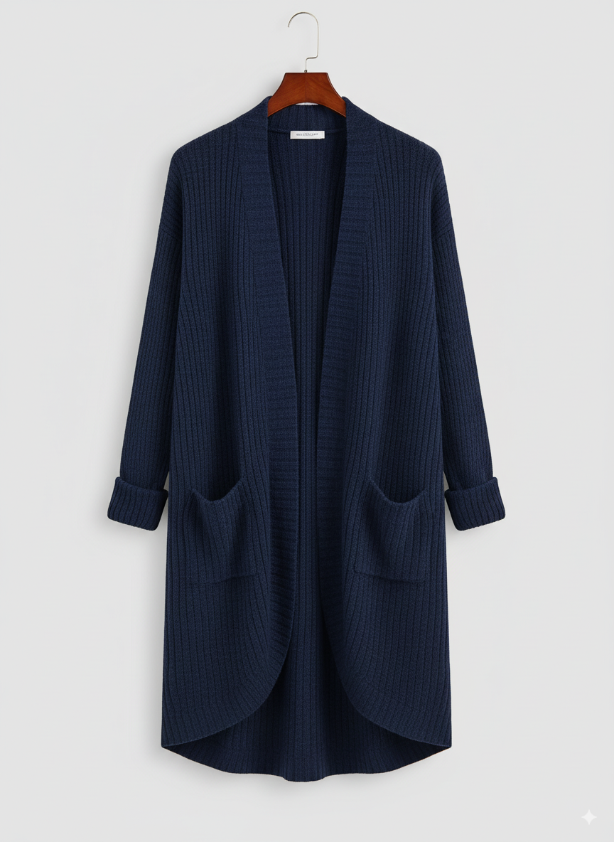 Women's Ribbed Open Front Cardigan | Winter