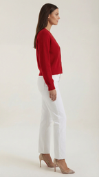 Women's Casual V-Neck Cardigan | Button Closure