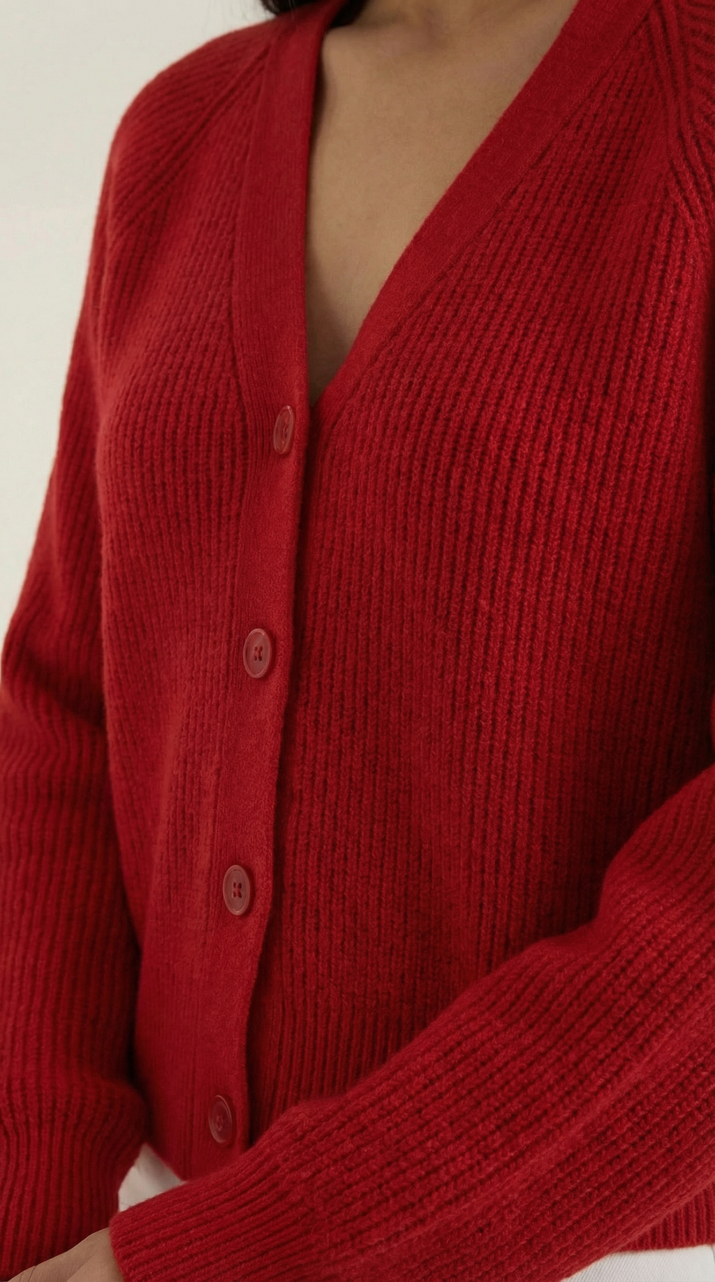 Women's Casual V-Neck Cardigan | Button Closure