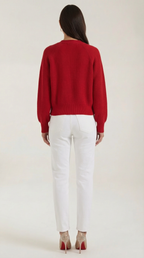 Women's Casual V-Neck Cardigan | Button Closure
