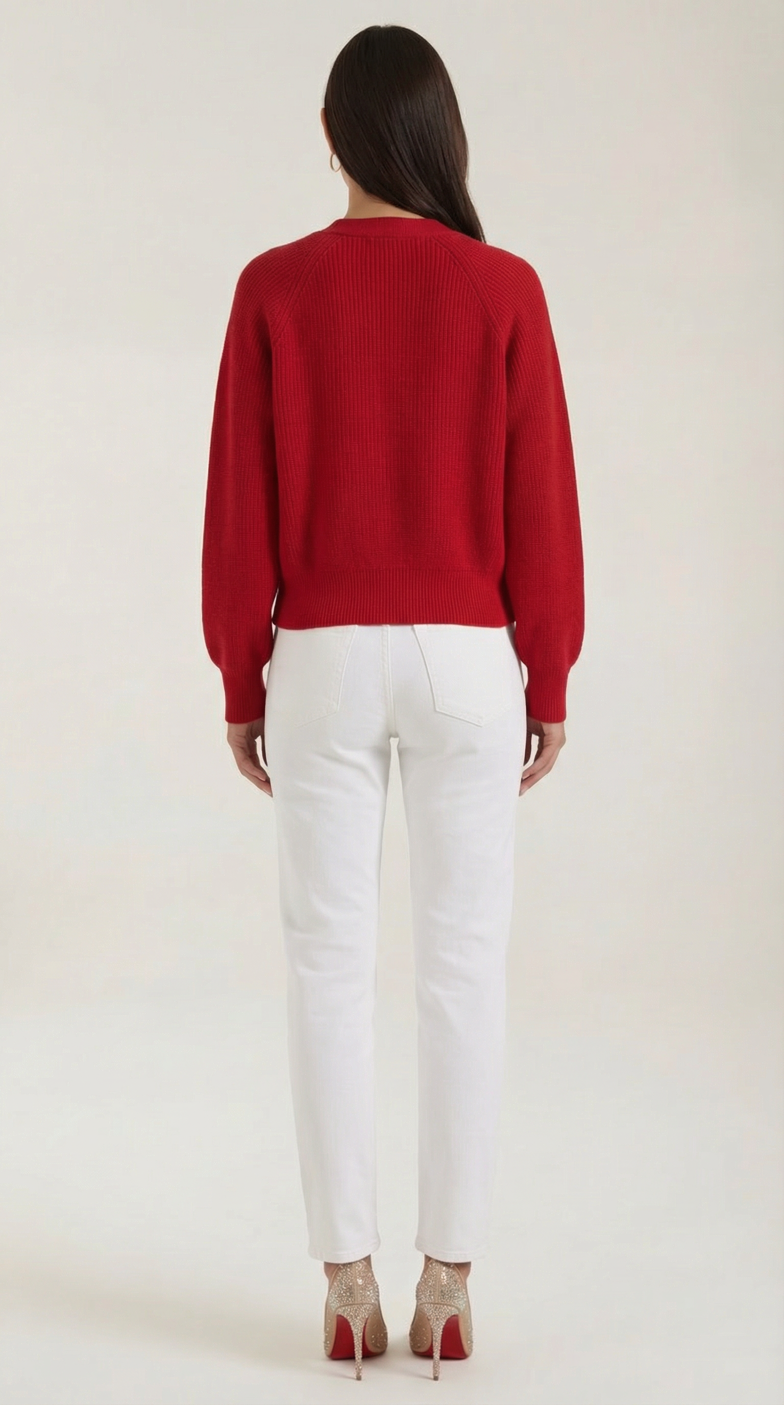 Women's Casual V-Neck Cardigan | Button Closure