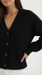 Women's Casual V-Neck Cardigan | Button Closure