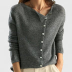 Women's Winter Knit Cardigan | Asymmetric Neck