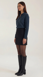 Women's Elegant Knit Collared Cardigan | Button Closure