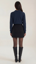 Women's Elegant Knit Collared Cardigan | Button Closure