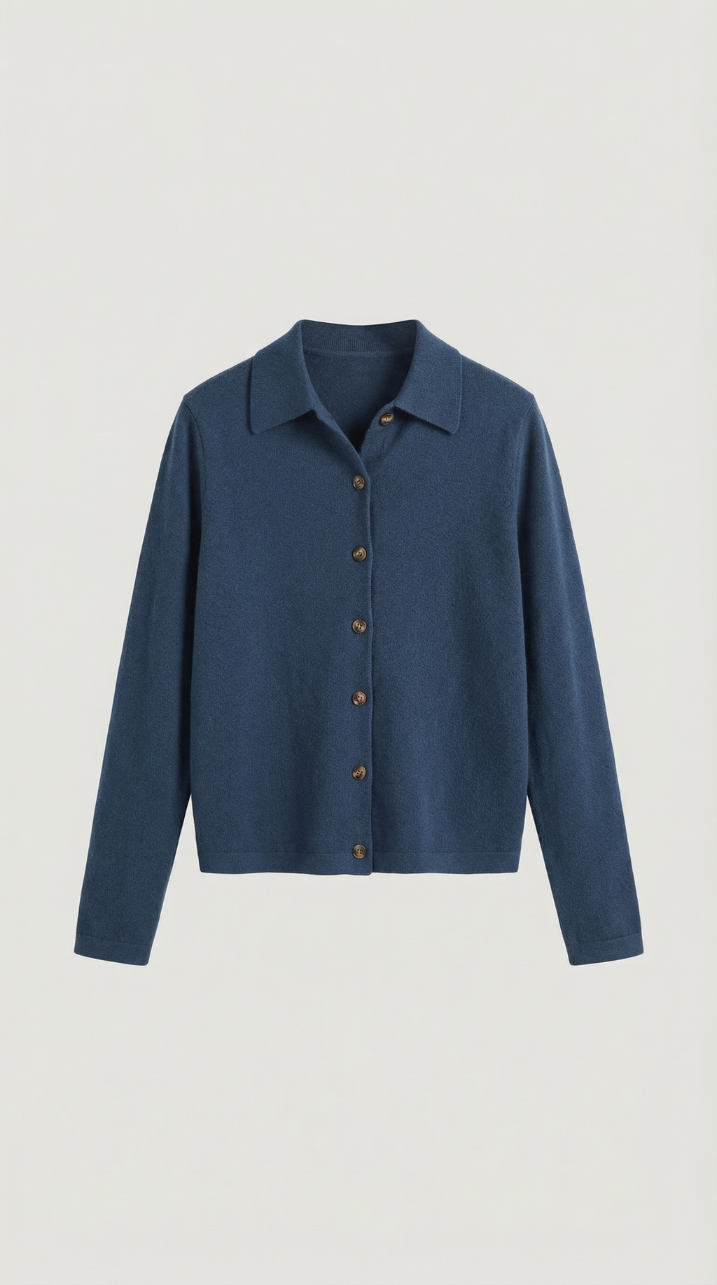 Women's Elegant Knit Collared Cardigan | Button Closure