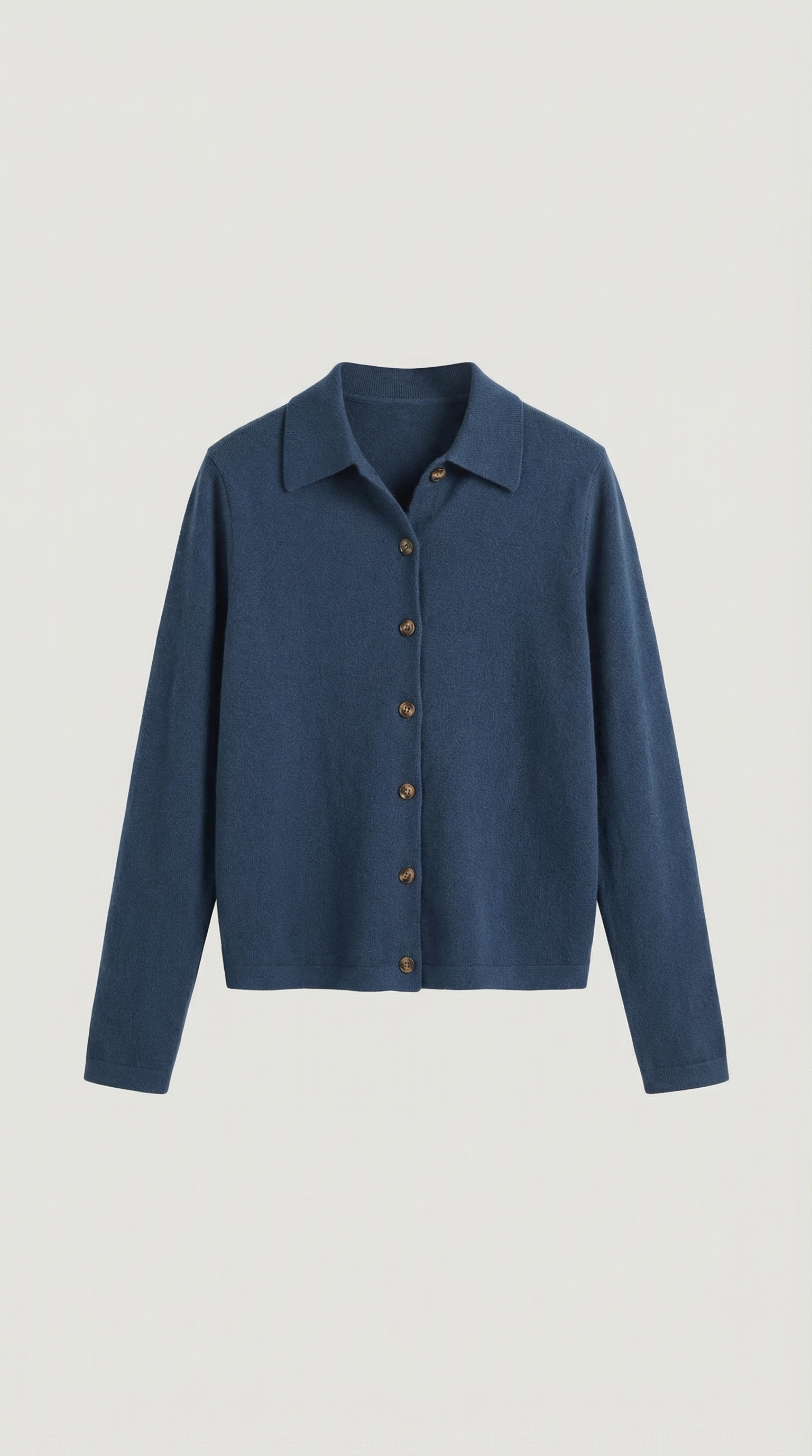 Women's Elegant Knit Collared Cardigan | Button Closure
