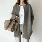 Women's Round Neck Knitted Cardigan | Button Down