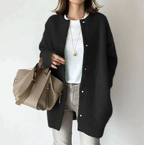 Women's Round Neck Knitted Cardigan | Button Down