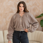 Women's Button Down Knit Cardigan | Cropped