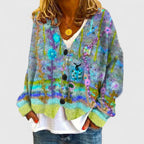 Women's Floral Knit Cardigan | Fall