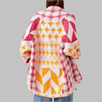 Women's Oversized Cardigan | Jacquard Pattern