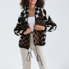 Women's Oversized Cardigan | Jacquard Pattern